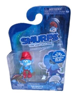 Smurfs The Lost Village Papa Smurf & Smurfwillow Figure Set Sealed 2017 RARE